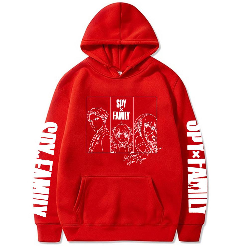 SPY×FAMILY Anime Hoodies Manga Graphic Cartoon Printed Men Women Sweatshirts Long Sleeves Loose Casual Pullovers Hooded Streetwear Couples Clothing