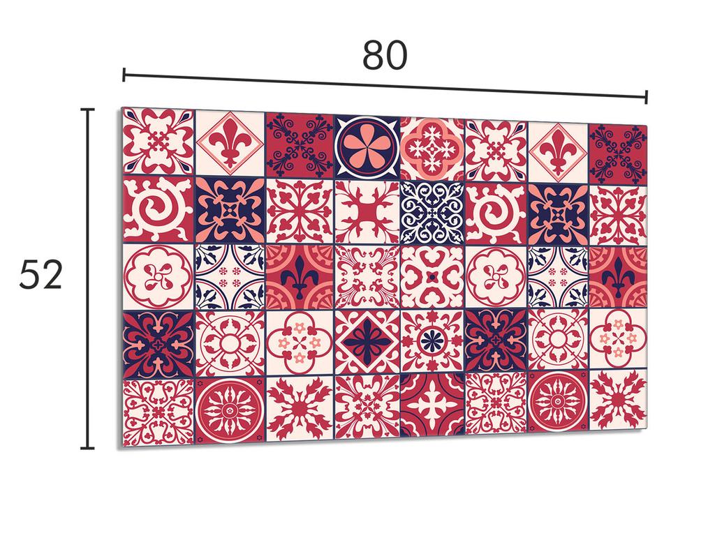 Szklana płyta ochronna na kuchenkę 80x52 Mozaika