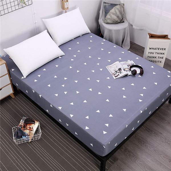 Printed Waterproof Bed Mattress Protector Anti-mite Bed Mattress Topper Breathable Soft Bed Cover No Pillowcase