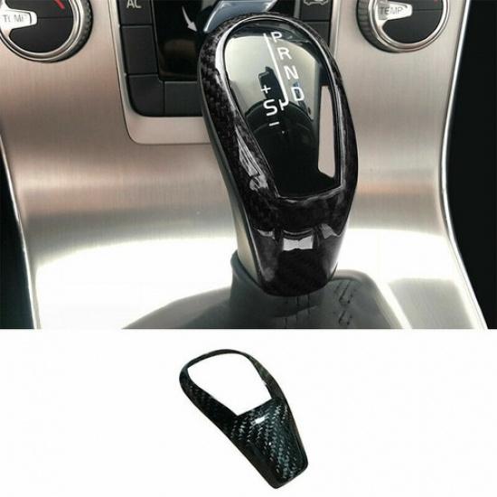 Real Carbon Fiber Gear Shift Knob Trim Fit for Volvo XC60 2013-17