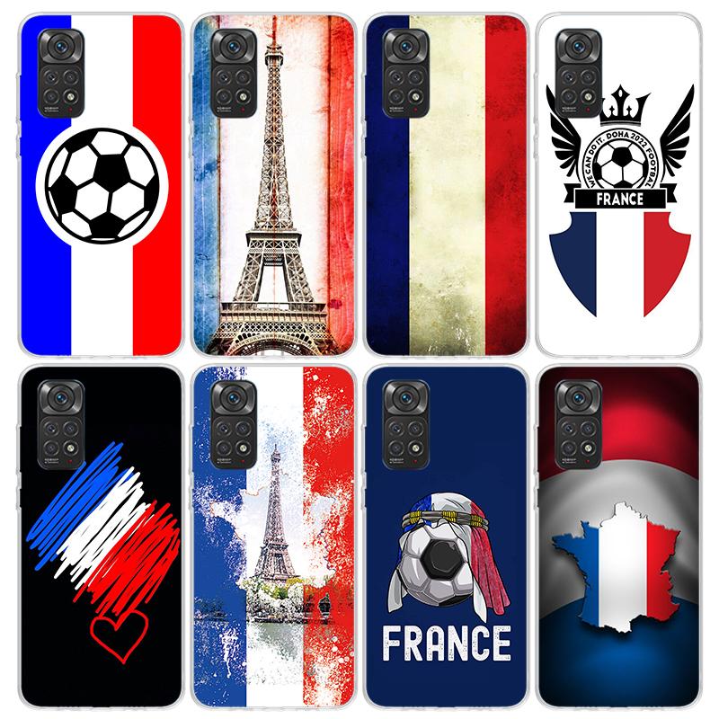 France Flag Phone Case For Xiaomi Redmi Note 10 11 12 13 14 15 Pro Plus 11S 12S 14S 11T 11E 10S Soft TPU Back Cover Redmi Note 1