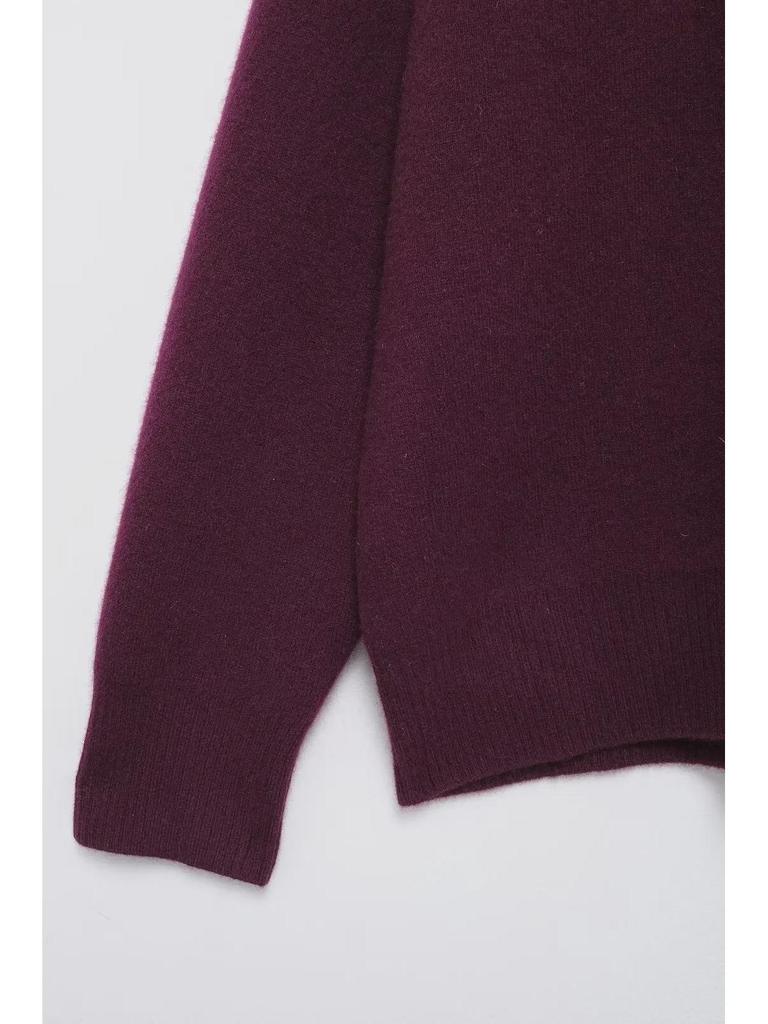 Женский кардиган с лацканами из шерстяной смеси 