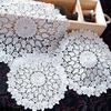 2pcs Vintage White Lace Table Mat, Plate Mat, Home Kitchen Dinning Table Decoration