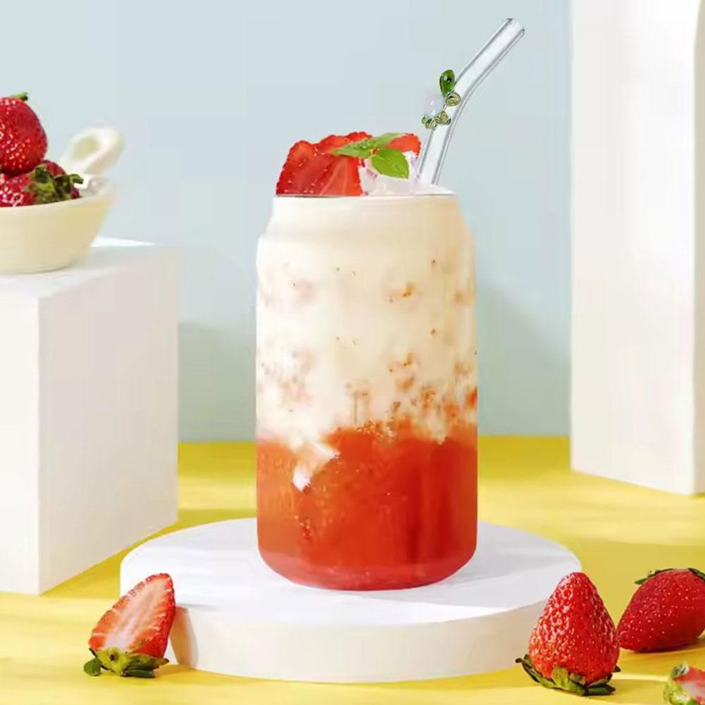 Многоразовые стеклянные трубочки Экологичные питьевые трубочки Кружка для смузи Чай Аксессуар для кофе B I0F2