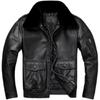 Chinese Size Men Leather Jacket Genuine Cow Leather Natural Fur Collar Flight Jackets Mens Cowhide Coats Winter Air Force Clothes