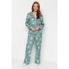 Multicolored Rabbit Patterned Woven Pajama Set Thmaw21pt0048