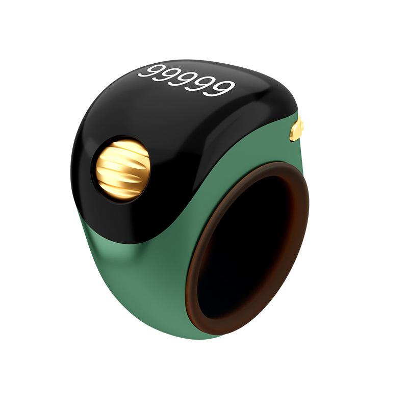 Portable Ring Type Ball Digital Finger Counter Type-C Rechargeable Adjustable OLED Screen Display Mini Tally Counter for Muslims Zikr Prayer