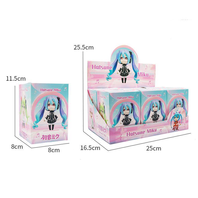 Нетоксичная Новая Серия Hatsune Miku Q Edition Первое Поколение Слепой Ящик Серия Ручной Работы Подарок на День Рождения Отаку Коллекция