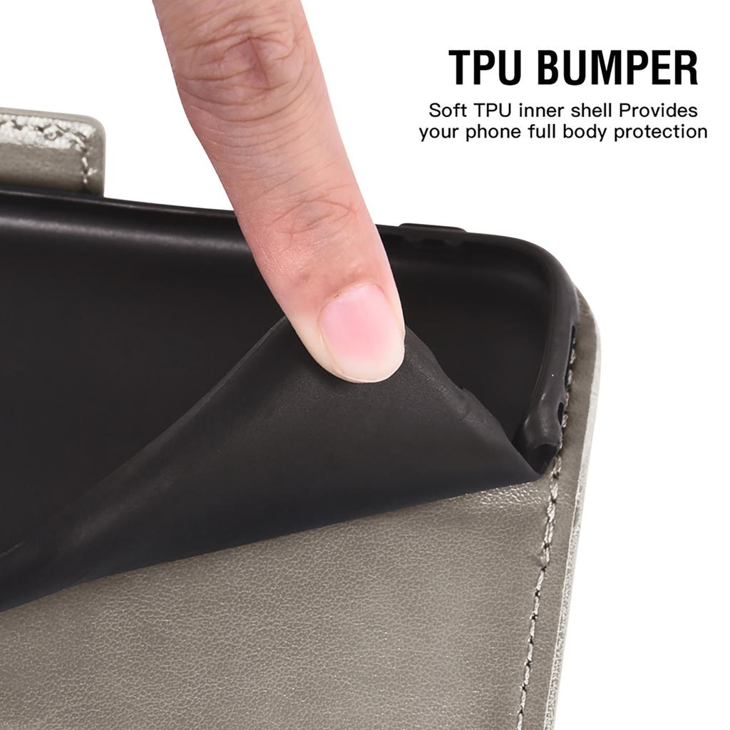 For Samsung Galaxy S24 FE Case Peony Imprinted TPU PU Leather Wallet Phone Cover with Wrist Strap