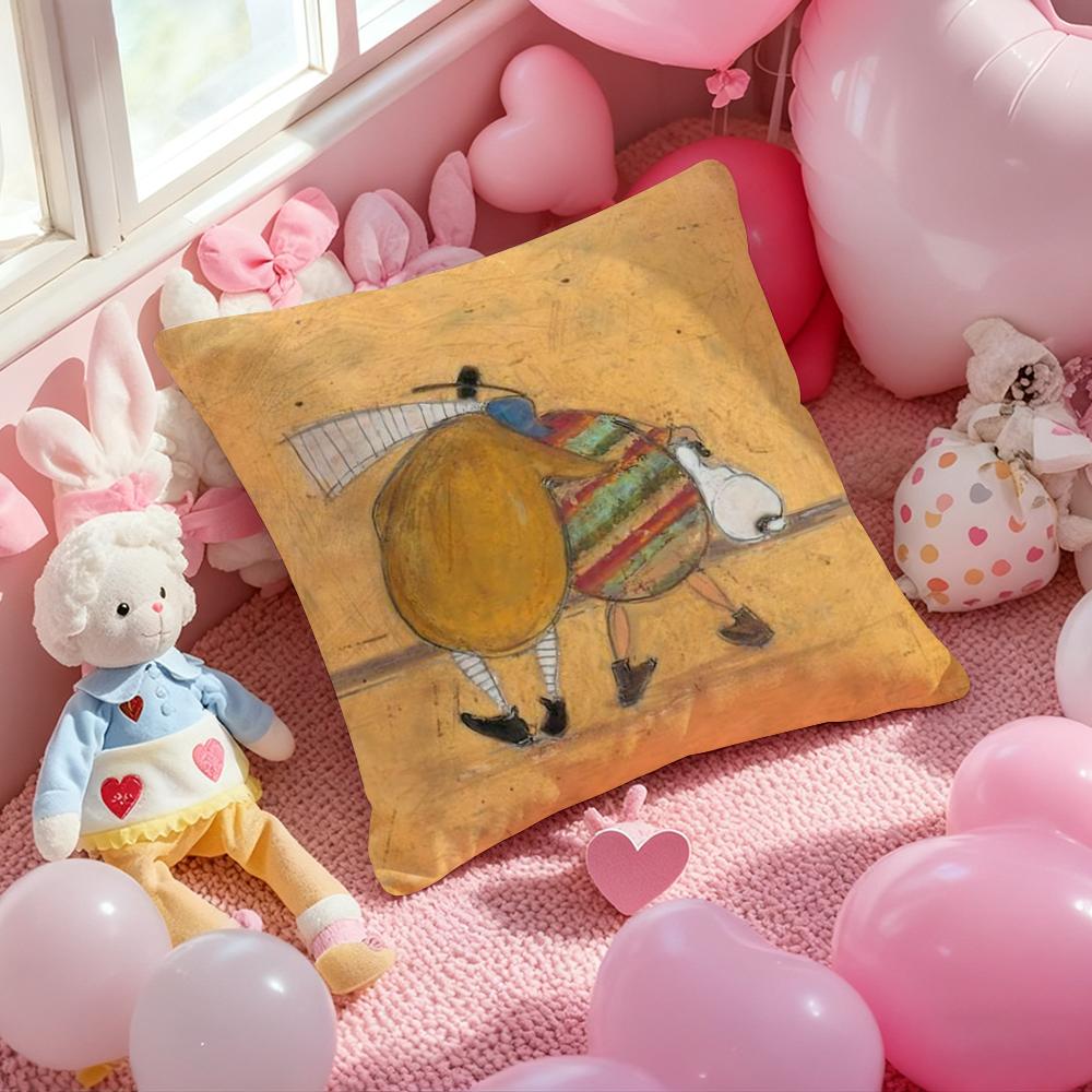 S-Sam Toft Арт Картина Наволочка с Рисунком Подушки для Гостиной Дивана и Декора Спальни