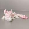 Новый вращающийся шарнирный дракон 3D-печати Дракон с цветками вишни Кристальный дракон Игрушка-непоседа Подарок
