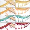11.5 Meter Curtain Tassel Trim Pumpkin Crystal Bead Ribbon For Sewing Curtain Fringe Macrame Decoration Upholstery Fabric