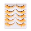 5Pairs Masquerade Fox Cat Eye Eyelashes Dramatic Look Eyelash Extension Green Blue Colored Lashes