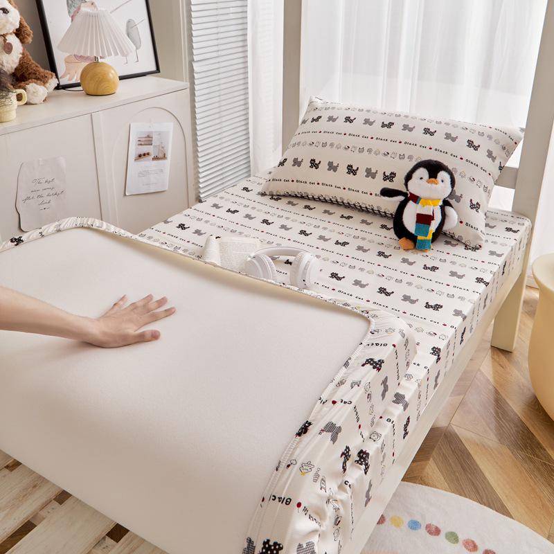 All-Cotton Fitted Sheet: Dustproof, High-Quality Single Mattress Protector for All Seasons