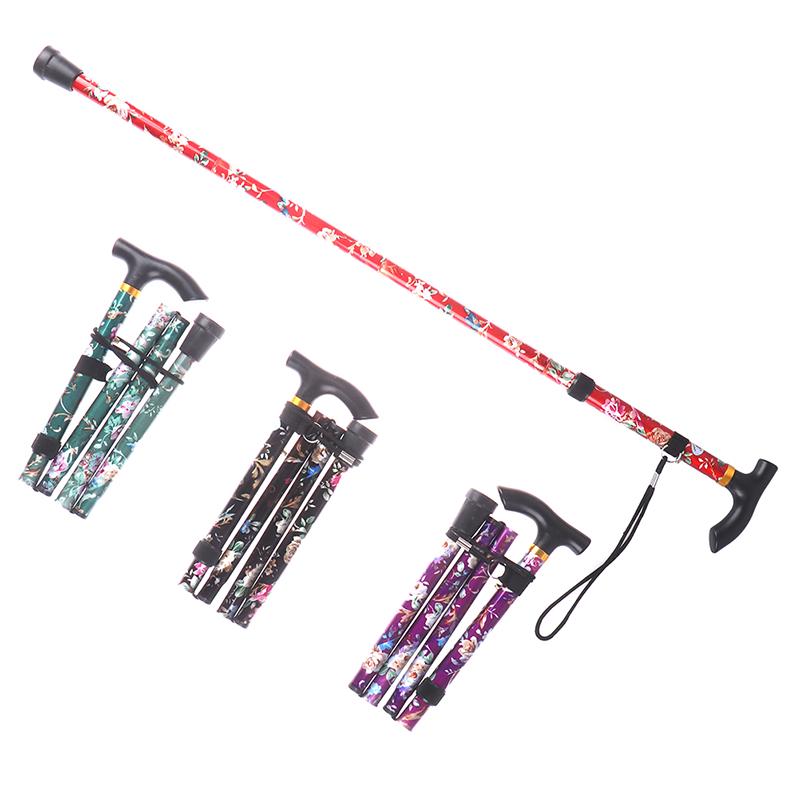 1шт алюминиевый сплав пятисекционная складная трость Т-образный руль безопасная трость