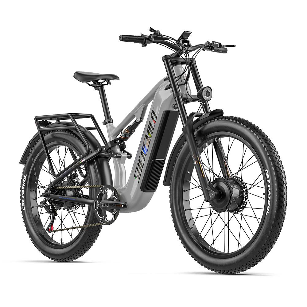 Электровелосипед Shengmilo S600 2000W с двойным приводом, 26" толстые шины, Shimano 7 скоростей, гидравлический тормоз, аккумулятор Samsung Ebike