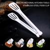 304 Stainless Steel Food Tongs BBQ Non Slip Barbecue Steak Clip Frying Fish Grill Bread Clips Cooking Tongs Kitchen Gadgets