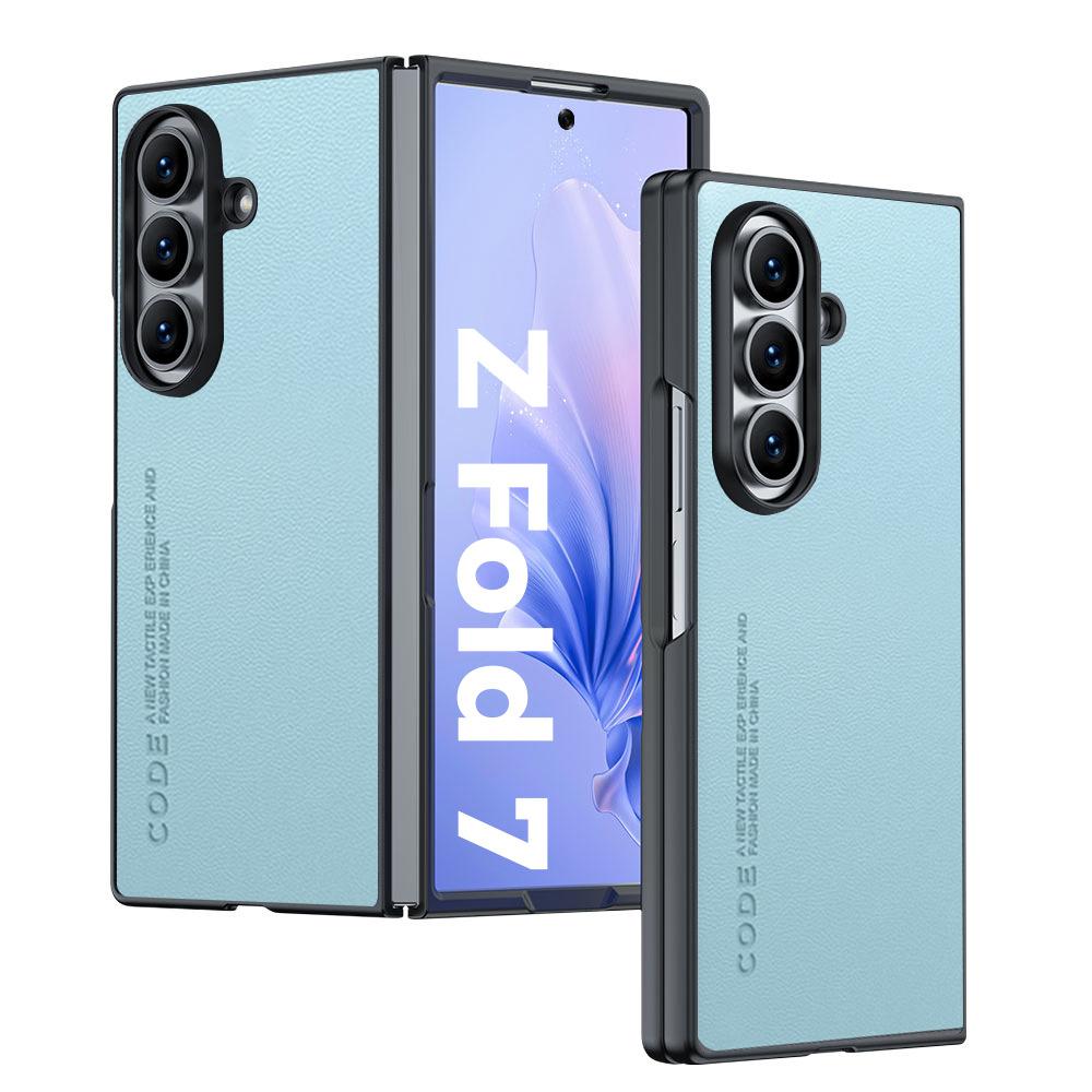 Деловой ультратонкий чехол из гладкой кожи для Samsung Galaxy Z Fold 8 Ultra 8 7 6 5 4 5G, защитный чехол с защитой от отпечатков пальцев, противоударный