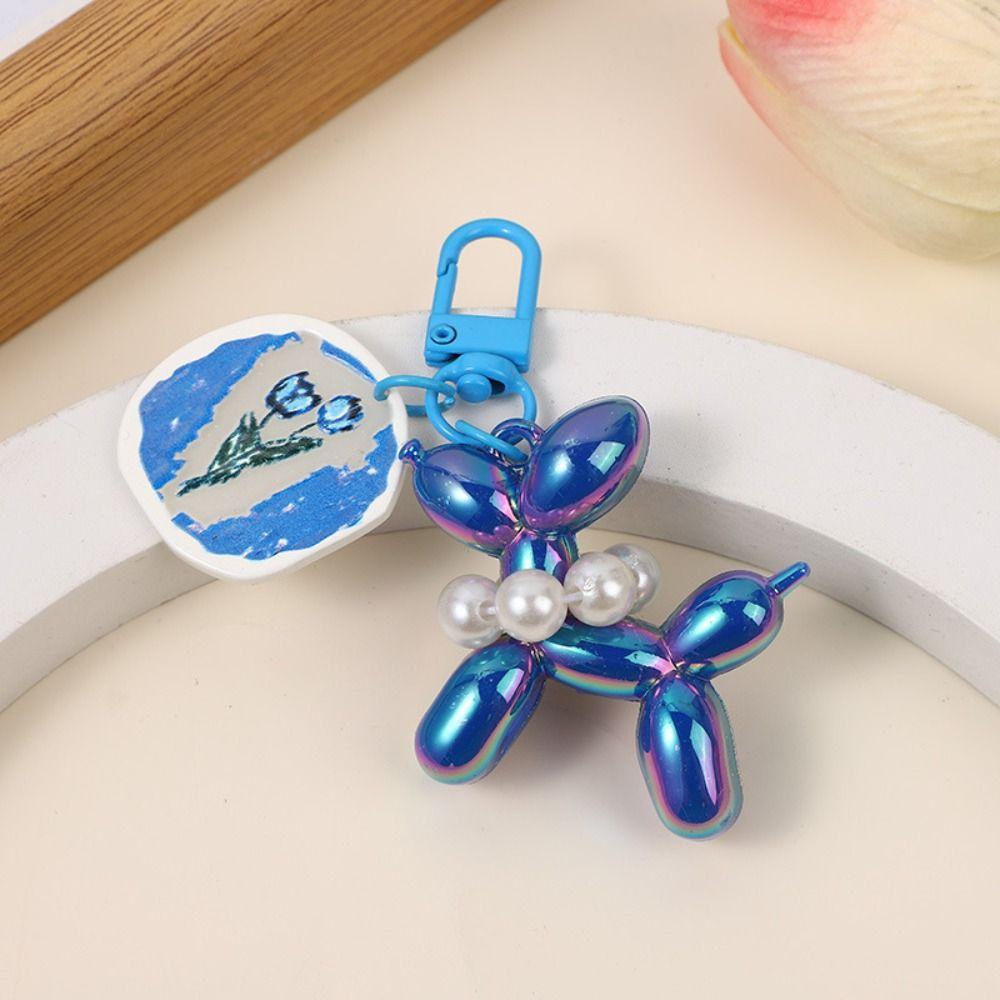 Акриловый желейный брелок в виде воздушного шара в виде собаки, милый кулон в виде тюльпана, брелок в виде щенка Kawaii, ювелирное изделие, подарок