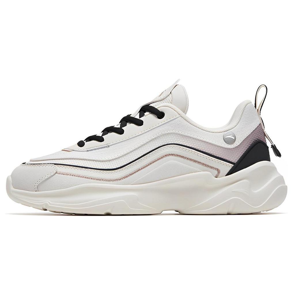 Anta White Crape Myrtle Slip Resistant, Abrasion Resistant, Breathable Low top Sports Casual Shoes Women's 922318830-2