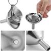 Filling Hip Flask Stainless Steel Funnel Mini Funnel Set Multi Function Mouth Funnel  Household
