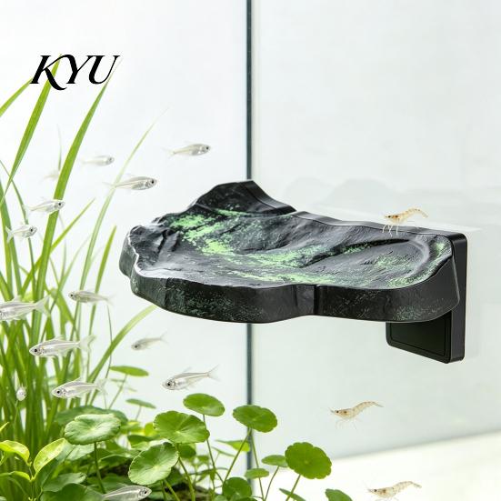 Terrarium Climbing Shelf Magnetic Reptile Ledge, Shelf, Rock Durable Cage Furniture Look Resting Platform for Geckos, Tree Frogs Small Habitat Decor