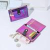 Женский модный короткий кошелек, кошелек из лазерной цветной искусственной кожи, кошелек с нулевой ручкой, держатель для кредитных карт, сумки, чехол для нескольких карт