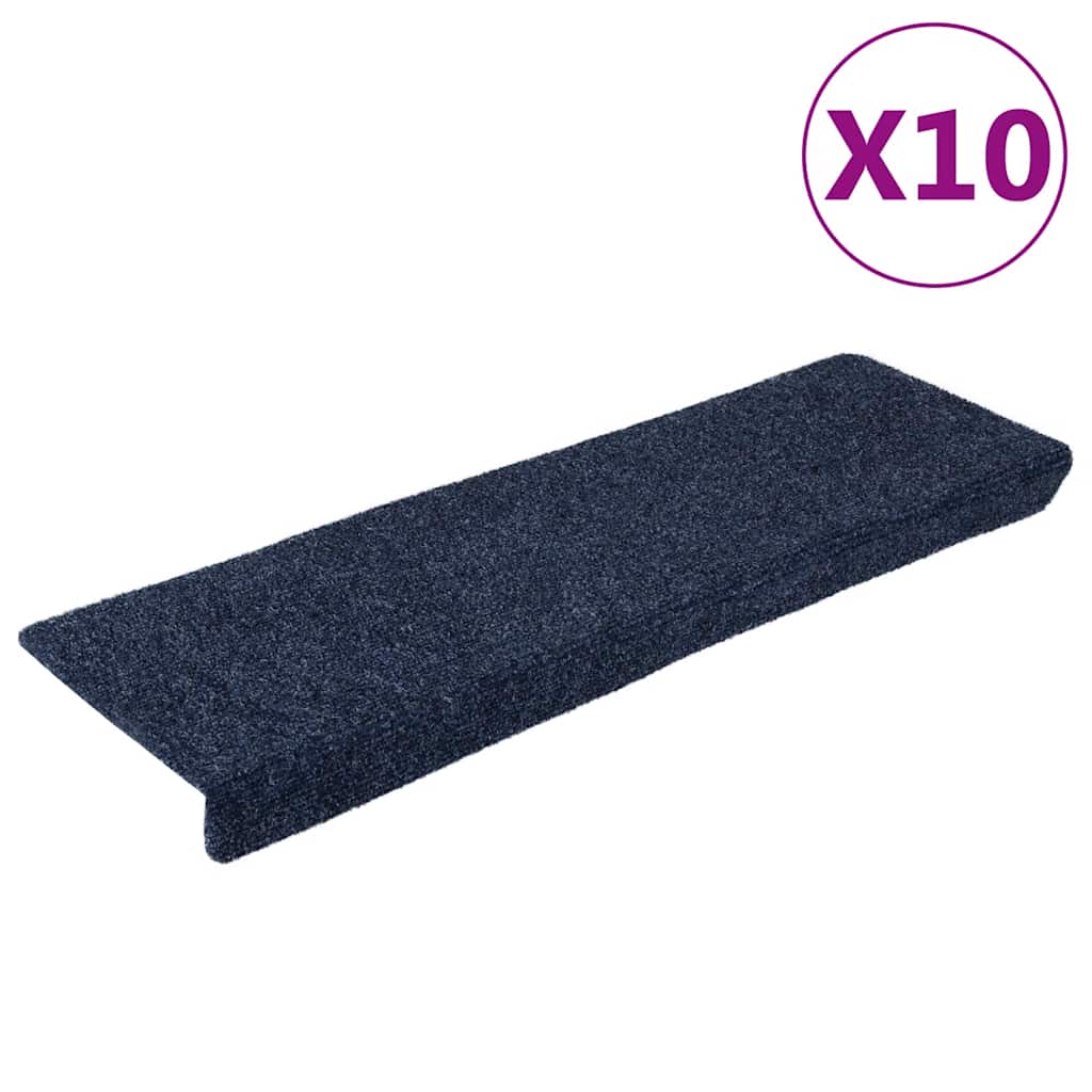 Self Adhesive Stair Treads 10 pcs 65 x 21 x 4 cm Anthracite Rectangular Edge