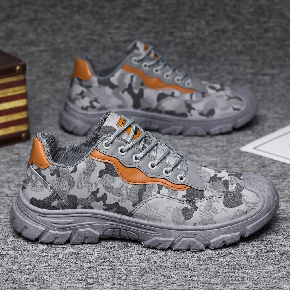 Обувь мужская рабочая страховая обувь тканевая повседневная обувь дышащая и удобная мягкая подошва камуфляжная рабочая обувь мужская обувь