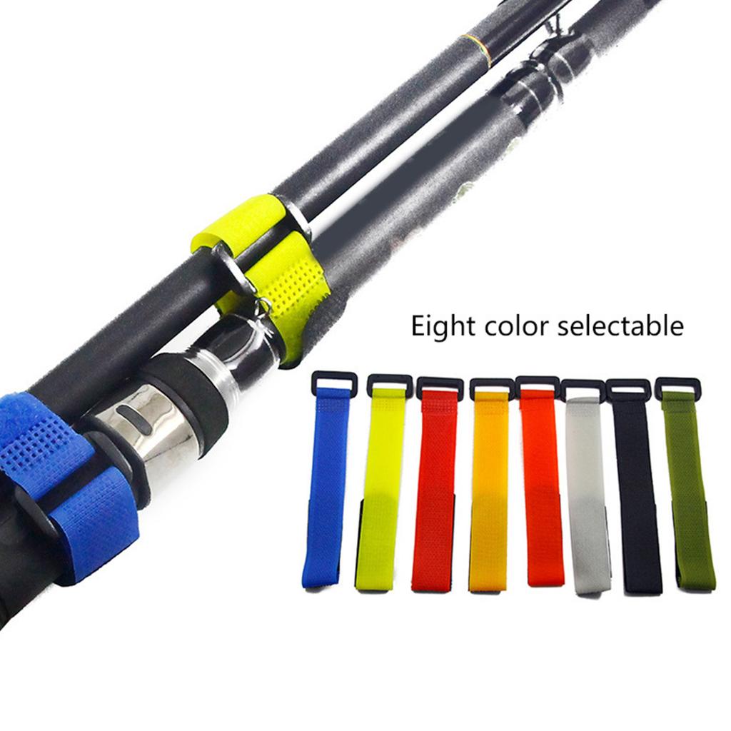 5Pcs Fishing Rod Tie Elastics Rod Holder Straps Outdoor Fishing Rod Belt Straps Elastics Fishing Tackle Tie Enduring