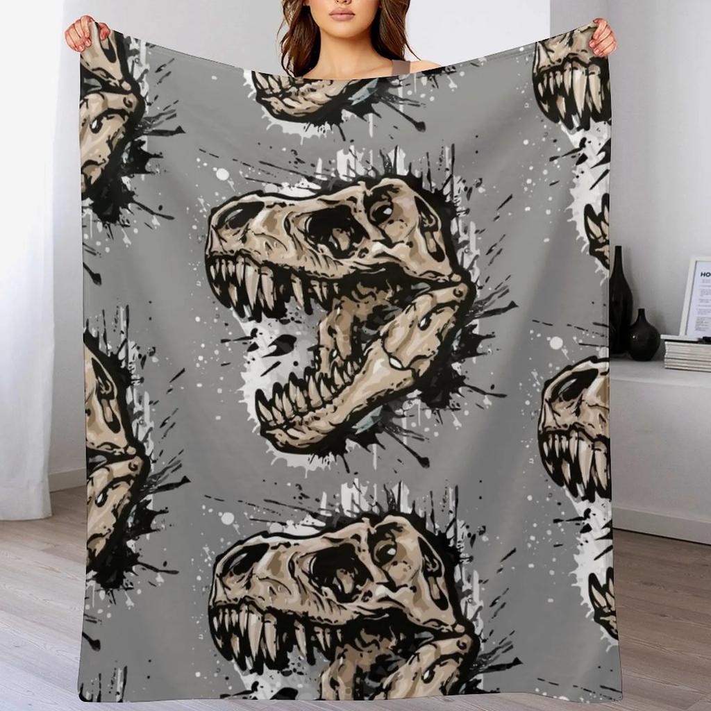 Dinosaur tyrannosaurus rex trex trex Throw Blanket Decorative Soft Throw Blanket for Couch Sofa