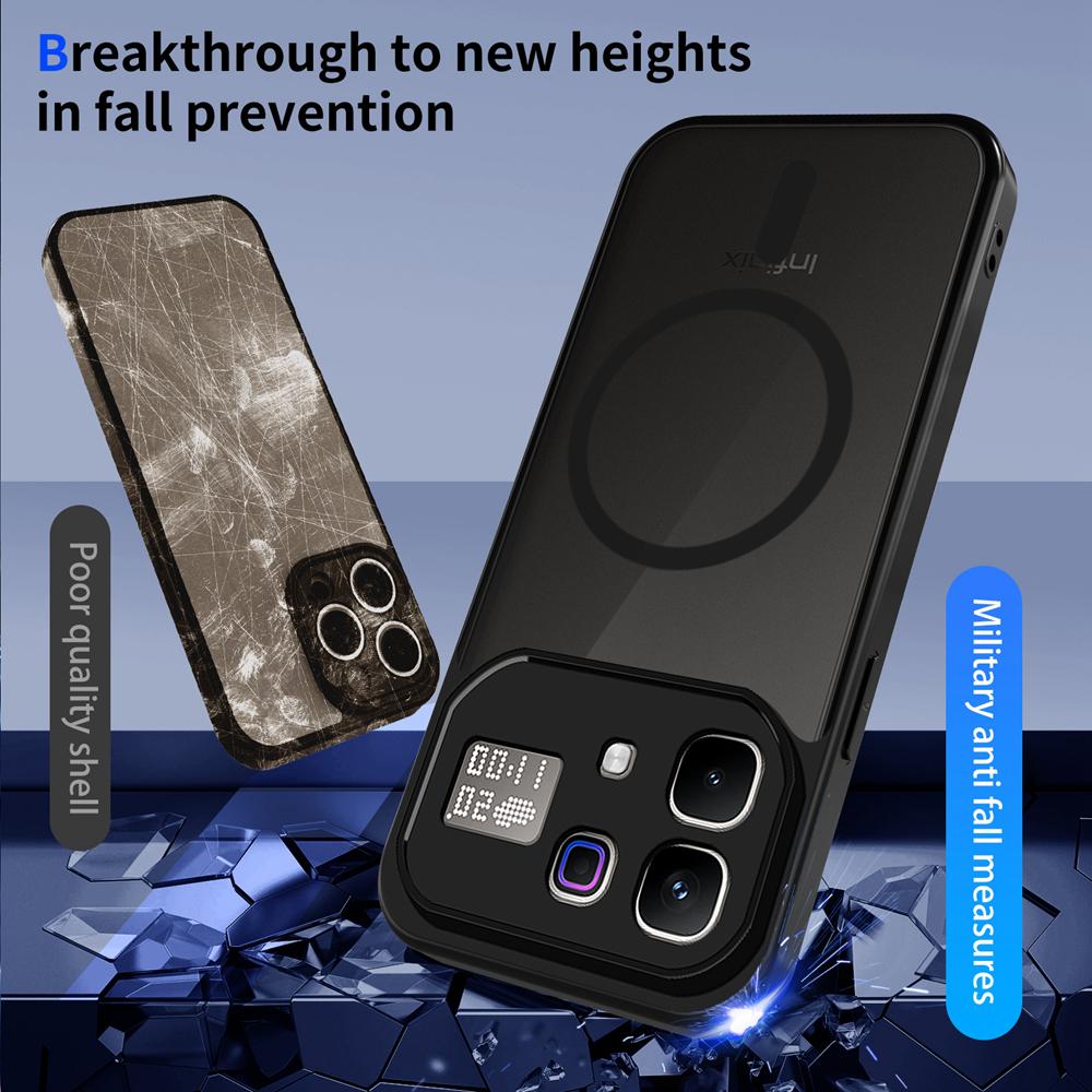 KEYSION Магнитный чехол для телефона для Infinix Note 60 Pro 5G Силикон+ПК Матовый Полупрозрачный Ударопрочный чехол для Infinix Note 60 5G