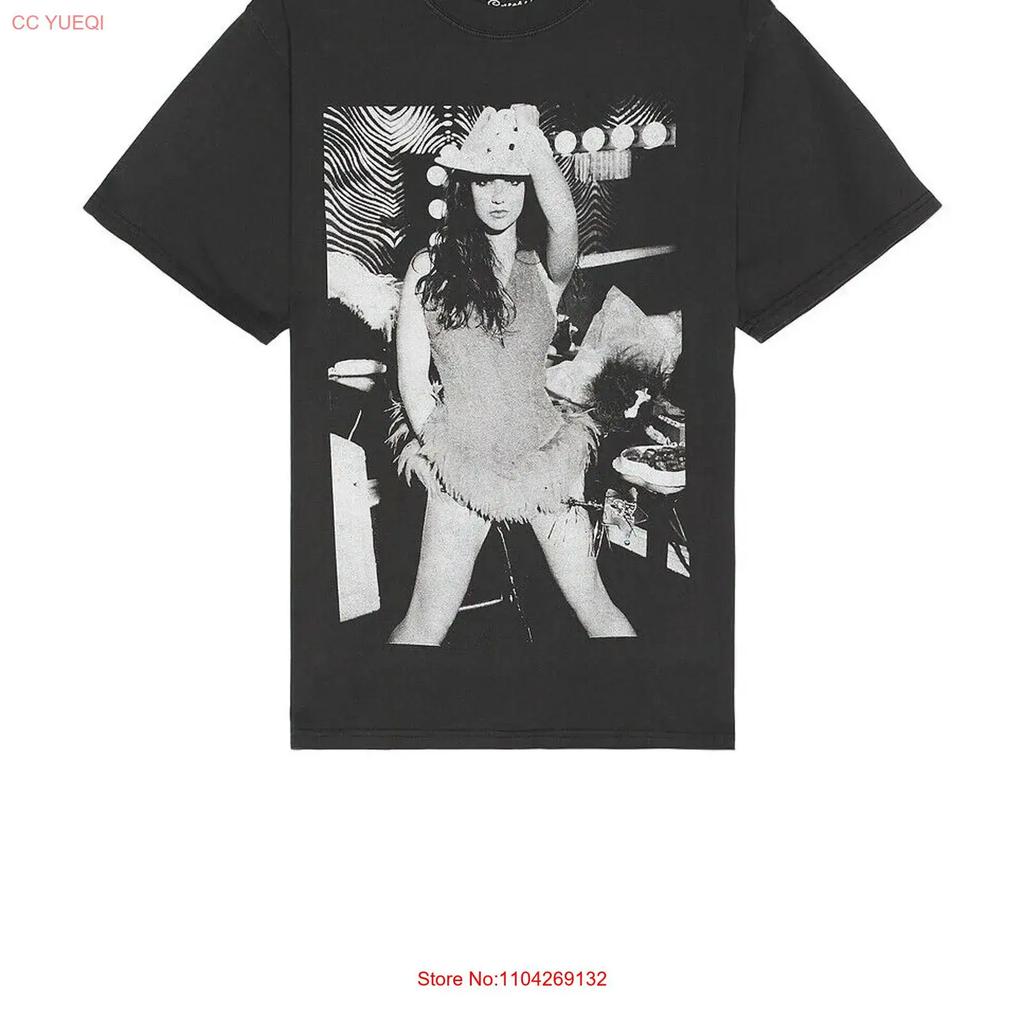 Britney Spears Pose Boxy Retro Style Cotton T Shirt AHN00198 vintage Washed fashion Stylish Soft homme Top For Everyday Wear
