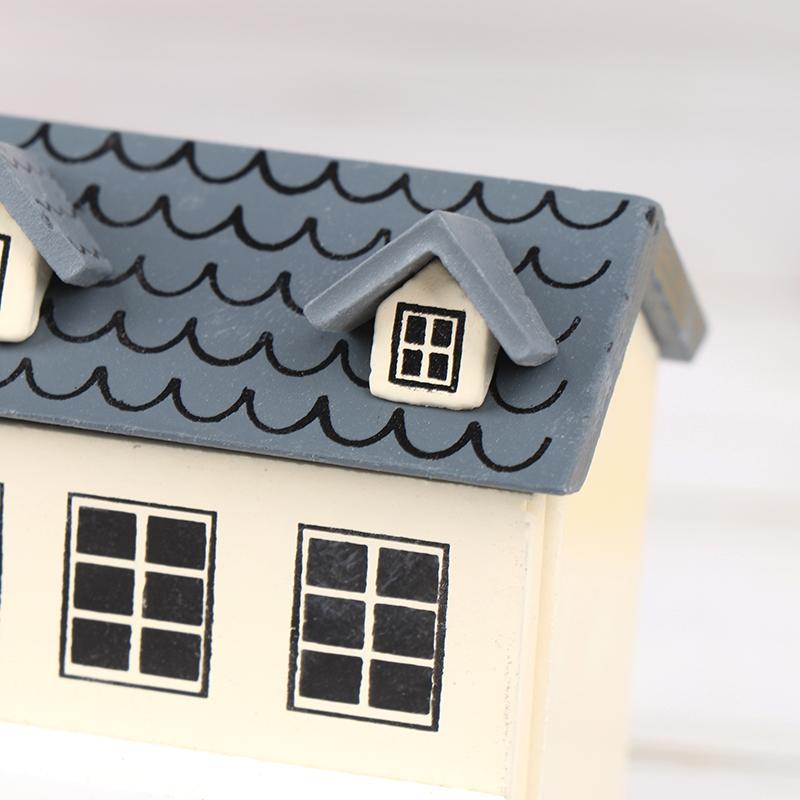 1/12 Dollhouse Miniature Villa Toys Children Lovely House With Movable Grey Roof