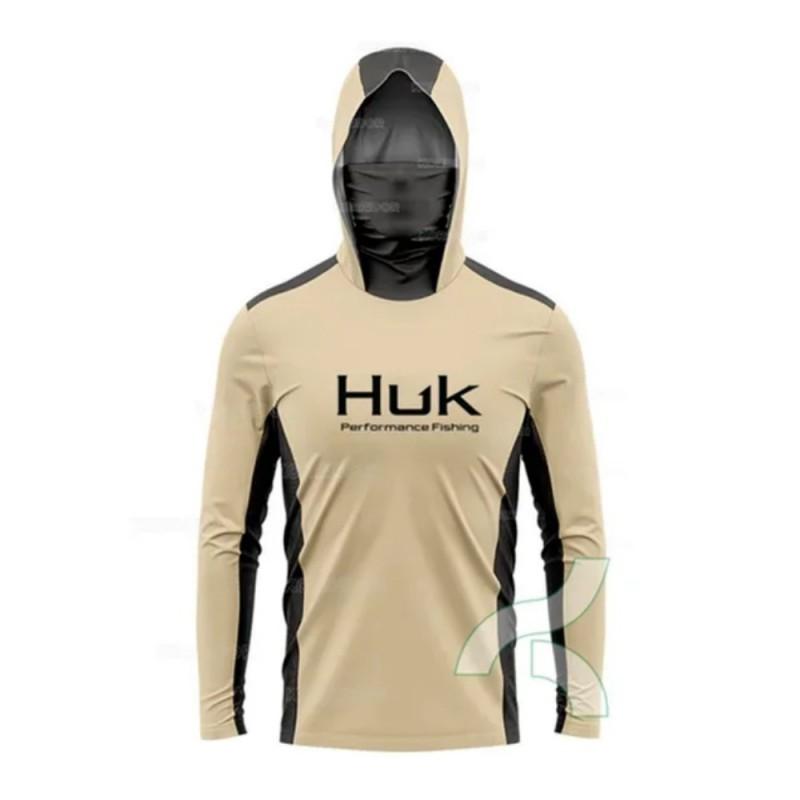Новый HUK Спортивный костюм с капюшоном для рыбалки, легкая защита от солнца, с длинным рукавом, Luya