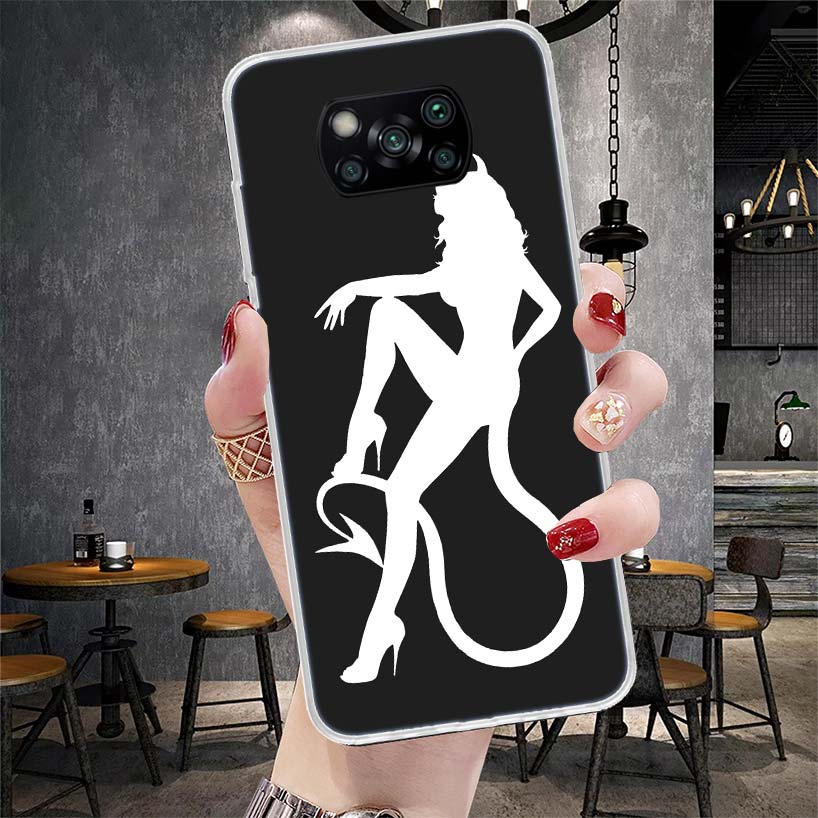 Angel Devil Sexy Girl Soft Phone Case For Xiaomi Redmi 15C 15 13C 13 Poco X5 X6 X7 F7 Ultra M7 12C 12 10 10C 9C 9A 9T 9 Fundas P