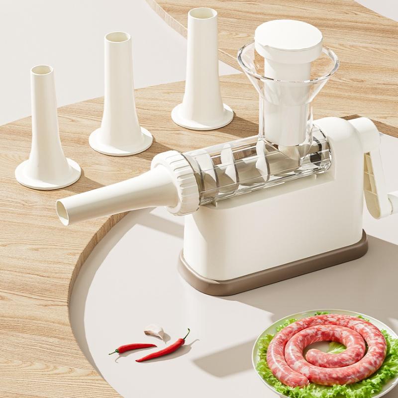 Manual Sausage Stuffer Machine Meat Grinder Filling Maker With Tubing Units For Homemade Production