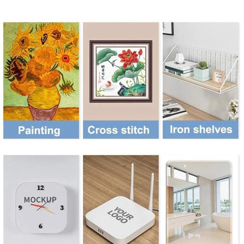 10/20 шт. Клейкие настенные крючки Вешалки для плакатов, фоторамок, часов, Крючки на винтах без сверления, Органайзеры-держатели для кухни и ванной