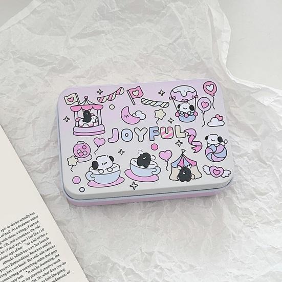 Коробка для хранения конфет, шоколада, печенья, органайзер с рисунком щенка, устойчивая к ржавчине, не деформируется