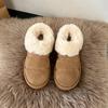 Женские зимние сапоги с толстой подошвой, увеличивающие рост, с меховой отделкой и плюшевой толстой подошвой, теплые ботинки из хлопка и хлеба