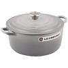 Le Creuset Cast Iron Enamel Cocotte Ronde Pot, 24 Cm, Mist Gray, Gas, Induction, and Oven Compatible [Official Japanese Product]