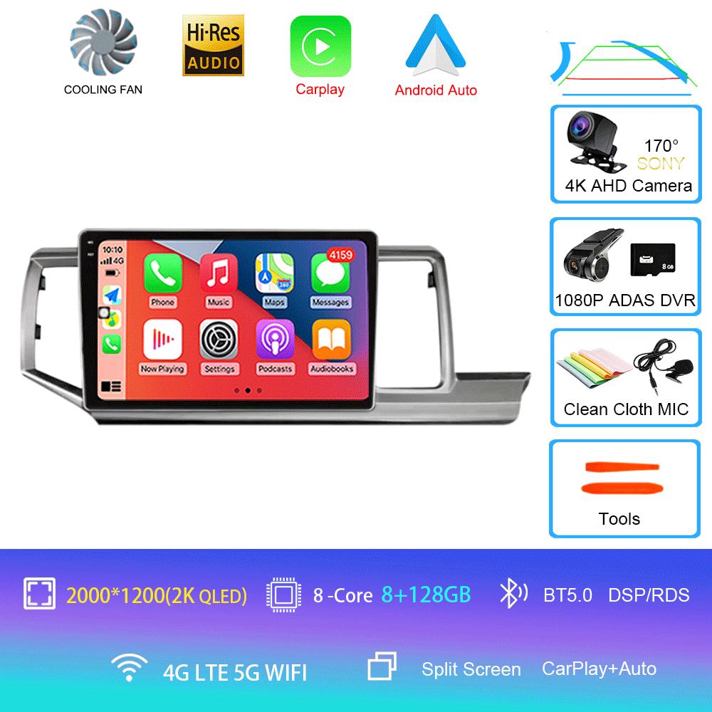 Android 14 Автомобильное радио для Honda Stepwgn 2009-2013-2015 Мультимедийный видеоплеер Стерео Навигация GPS Carplay Android Auto WIFI