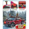 Christmas Reindeer Antlers Car Decoration Kit, LED Lights Nose Vehicle With Jingle Bells Rudolph, Auto Holiday Accessories For SUV Van Truck Decor