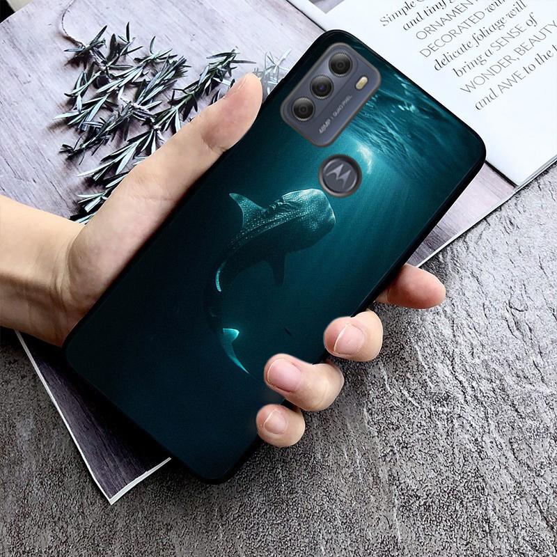 Чехол для телефона с китовой акулой и рыбой для Motorola Moto E7 Plus E32 E20 E40 Edge 20 Lite G22 G52 G20 G30 G100 G60 G50 G10 G Pure G Stylus