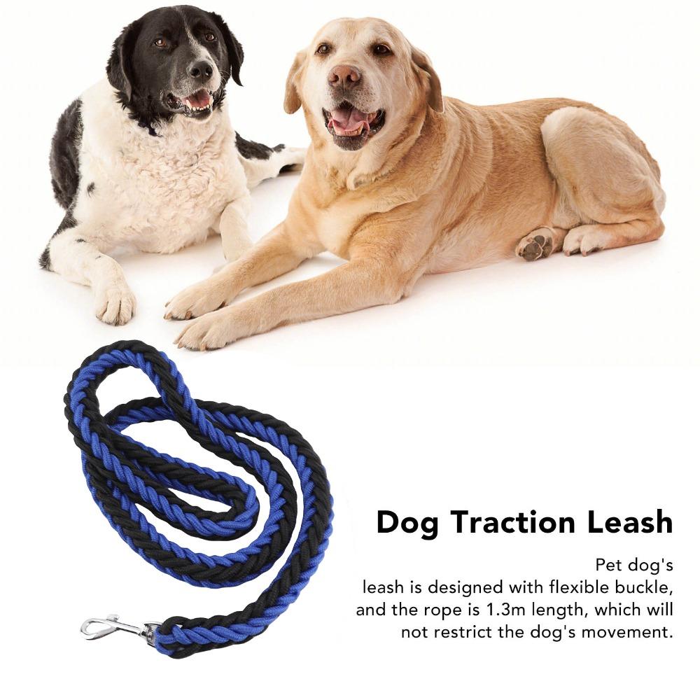8-strand Woven Dog Slip Lead Adjustable Loop Dog Leash Pet Rope Medium Large Dogs