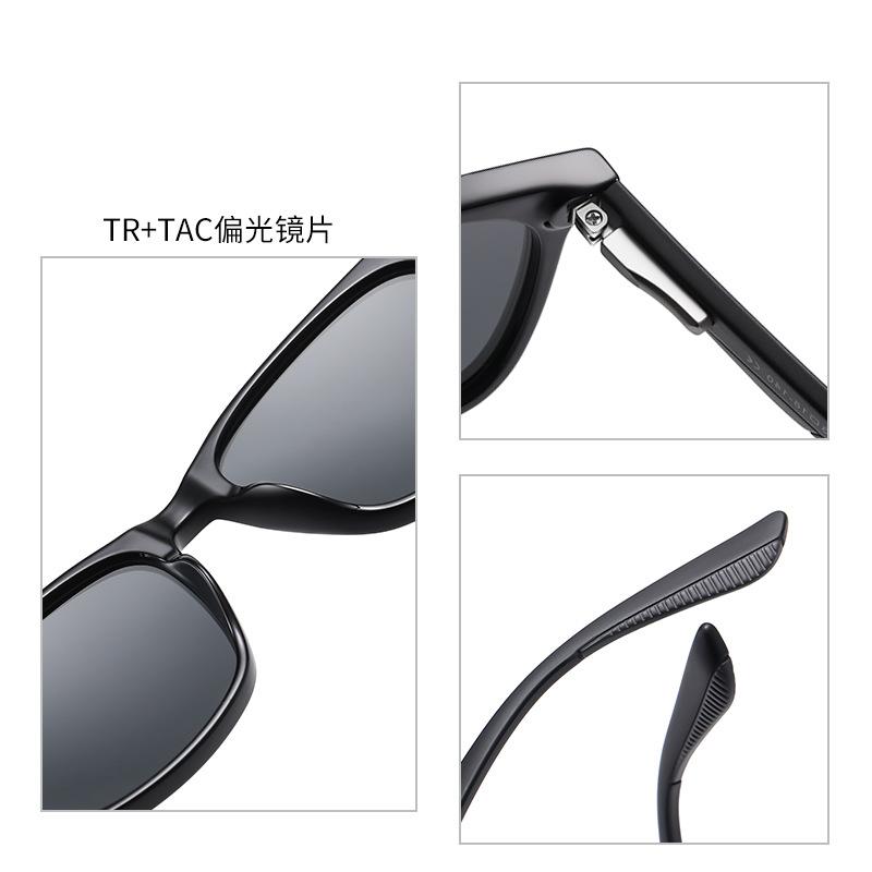 New polarized glasses, fashionable retro sunglasses, unisex square sunglasses tr3399Classic studded glasses