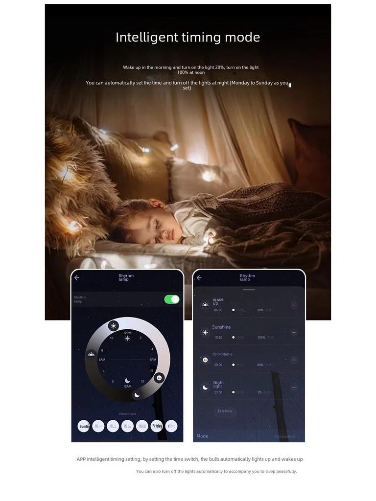 Умный потолочный светильник RGB с диммированием и регулировкой цветовой температуры - приложение Tuya и голосовое управление Bluetooth