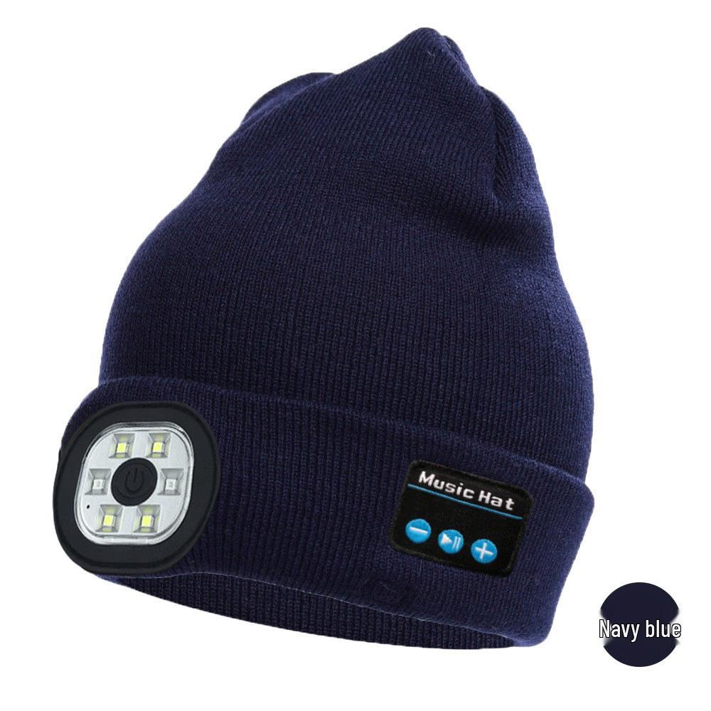 5.0 Bluetooth LED Музыкальная шапка-бини для активного отдыха ночью