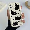 LZ11 Cat Cute Art Design Clear Soft Wave Phone Cases for Samsung S24 S23 Ultra S20 A54 A14 A52s A51 Huawei Honor 90 Realme OPPO Protection Back Cover