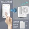 Wireless Doorbell Waterproof Door Bell with 38 Melodies To Choose Adjustable Volume